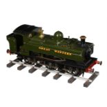 A well-engineered 5 inch gauge model of an 0-6-0 pannier tank locomotive No 5700 'Pansy'