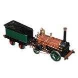 A well-engineered 3 1/2 inch gauge model of the historic 'Rainhill' locomotive and tender