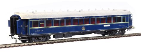 A fine gauge 1 model of an LX CIWL railway sleeping car