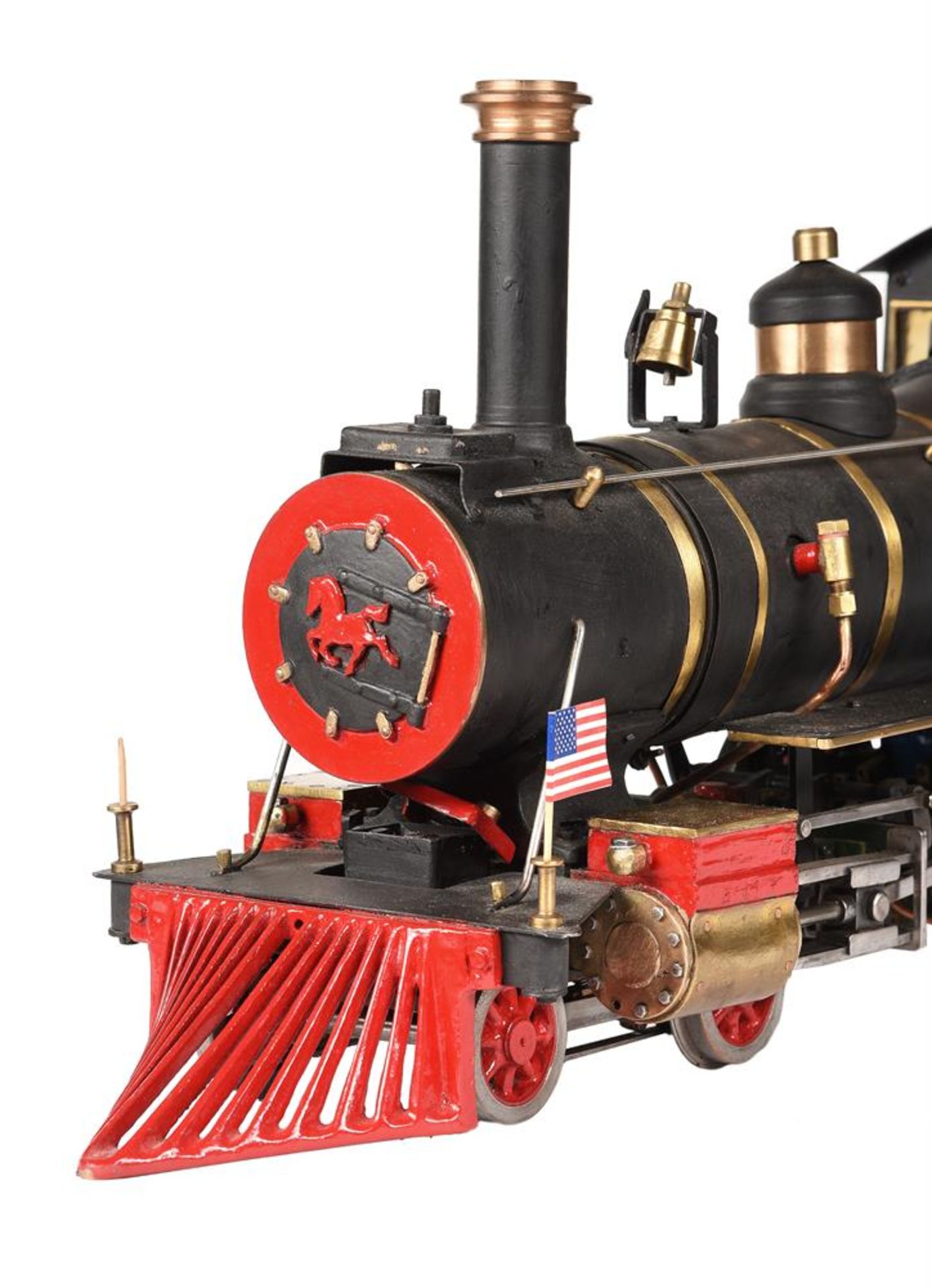 A well-engineered3 1/2 inch gauge model of a 4-4-0 American tender locomotive - Image 4 of 4