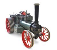 A fine and almost completed 6 inch scale model of a Burrell Compound road locomotive