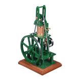 A well-engineered 1 inch scale freelance model of a trapezium connecting rod steam engine