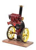 A well-engineered part-built model of a 2-inch scale Fowler Showman's engine