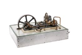 A large 1930's/1950's model of a live steam horizontal mill engine