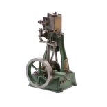 A well-engineered model of a H Clarkson & Son of York vertical single cylinder steam engine