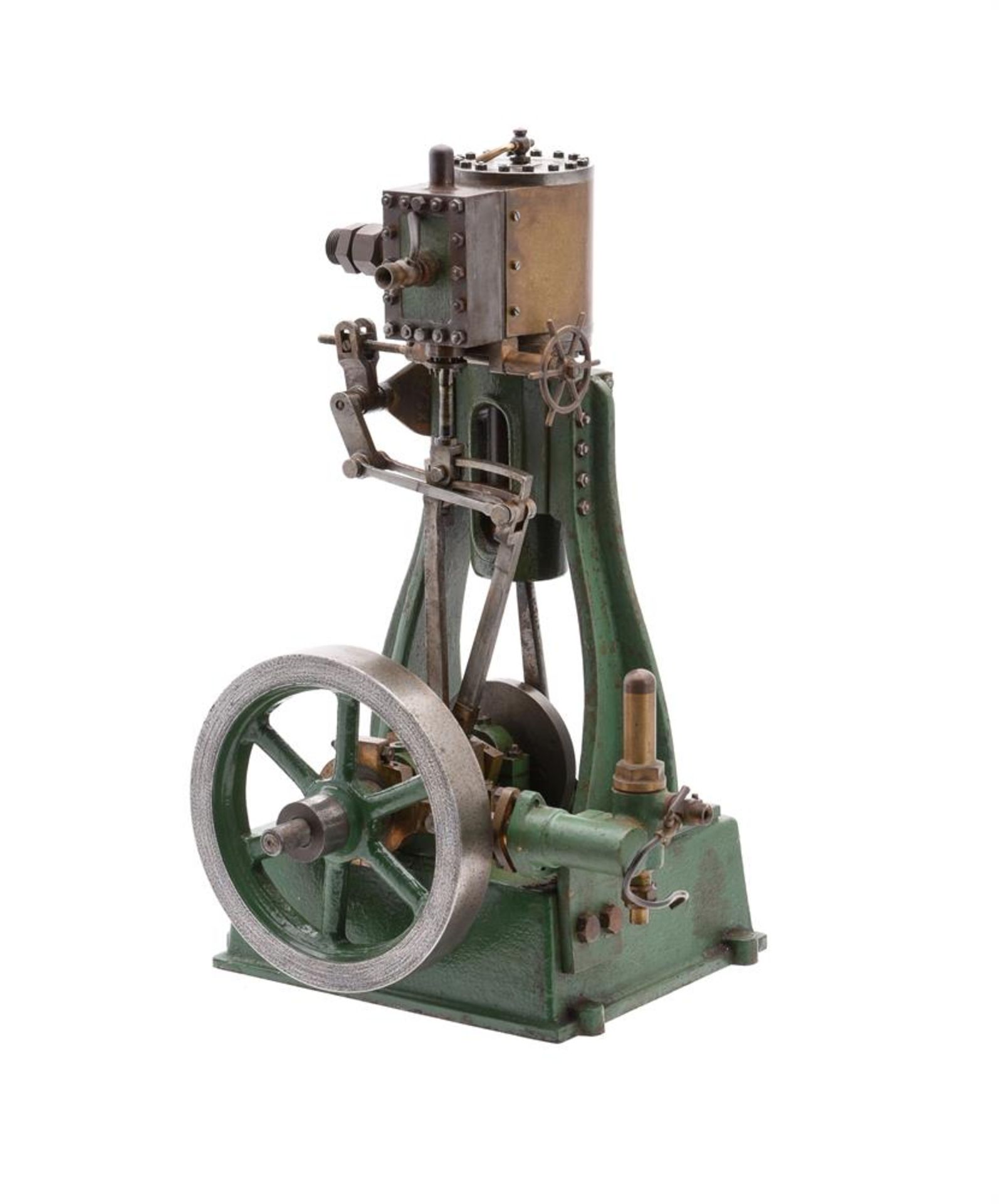 A well-engineered model of a H Clarkson & Son of York vertical single cylinder steam engine