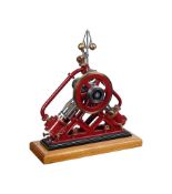 An exhibition standard model of a diagonal motion stationary engine