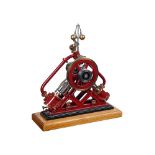 An exhibition standard model of a diagonal motion stationary engine