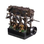 A well-engineered model of a Stuart Turner live steam triple marine engine