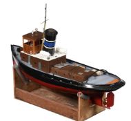 A large scale model of the steam tug boat 'Freddie'