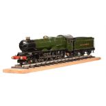 A well-engineered 3 1/2 inch gauge GWR King Class model of a 4-6-0 tender locomotive