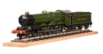 A well-engineered 3 1/2 inch gauge GWR King Class model of a 4-6-0 tender locomotive