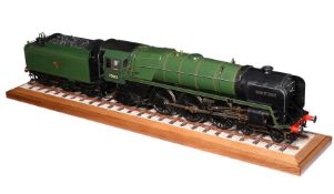 A fine model of a 5 inch gauge Britannia Class live steam 4-6-2 locomotive and tender No 70012