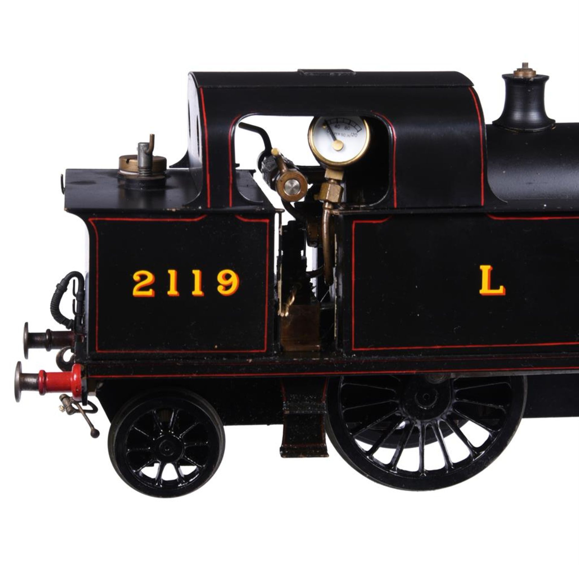 A gauge 1 live steam model of a L M S 4-4-2 Tilbury side tank locomotive No 2119 - Image 4 of 4