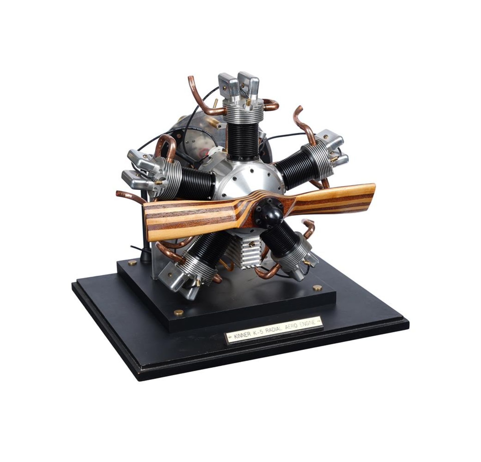 A fine exhibition standard model of a Kinner K-5 radial aero engine