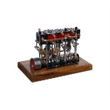 An exhibition standard model of a triple marine engine