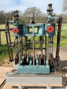 A full size museum exhibit of a twin cylinder live steam late Victorian launch engine