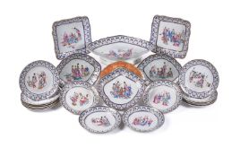 A Chinese famille rose dessert service