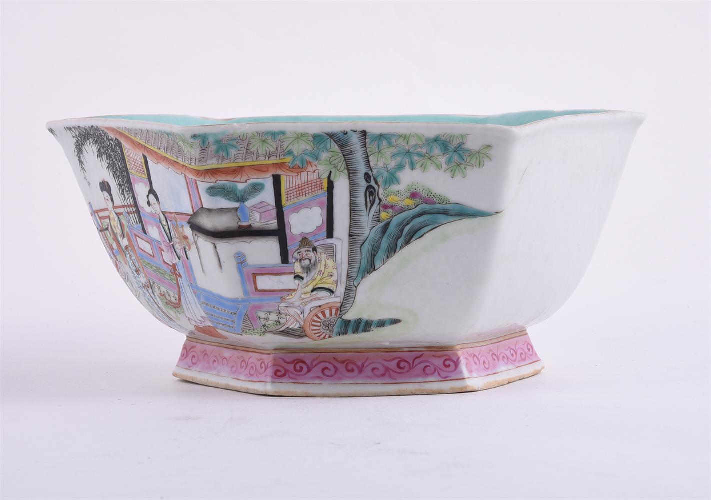 A Chinese famille rose hexagonal fruit bowl - Image 2 of 5