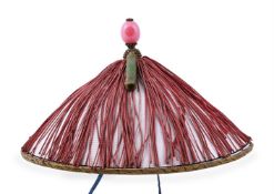 A Chinese conical summer hat