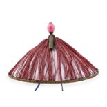 A Chinese conical summer hat