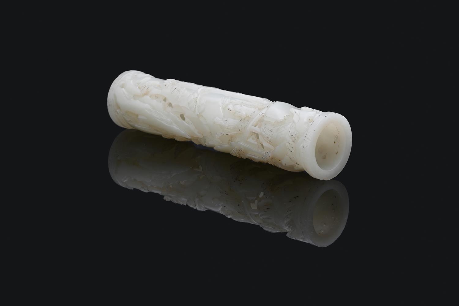 A Chinese white jade incense holder - Image 5 of 5