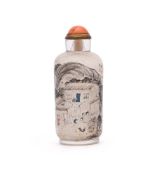 Y A Chinese inside-painted glass snuff bottle