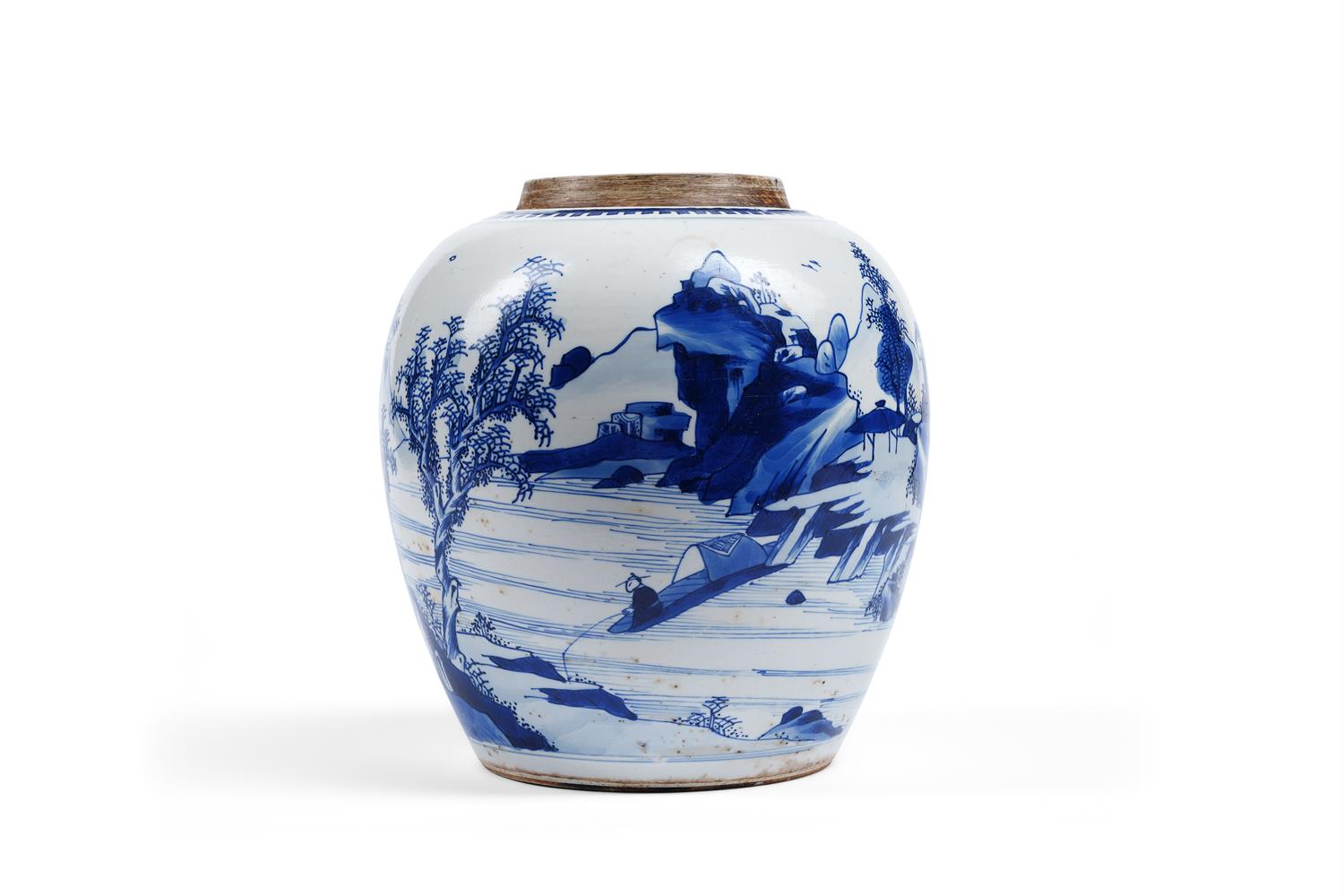 A large Chinese blue and white ginger jar - Image 2 of 3