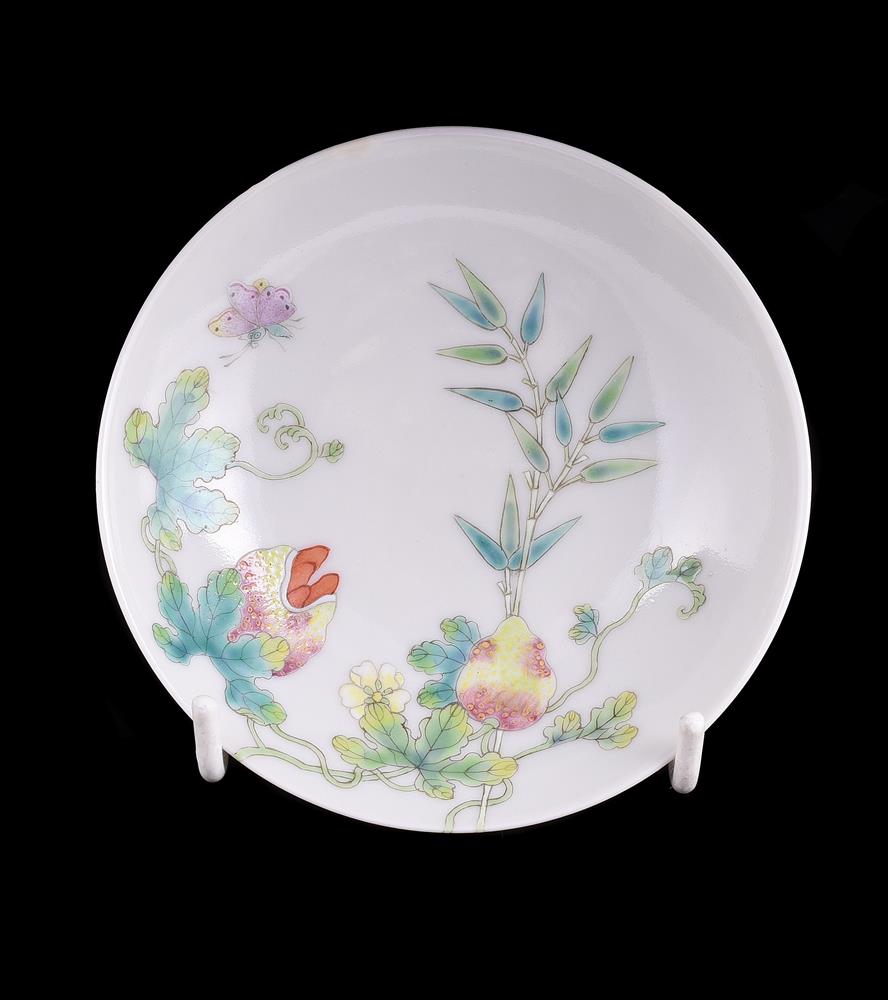 A Chinese Famille Rose 'Balsam Pear' bowl cover
