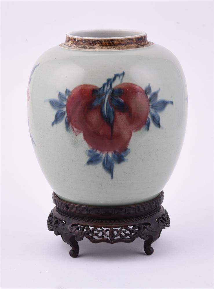 A Chinese underglaze blue and copper-red 'Three Abundances' ginger jar - Image 2 of 5