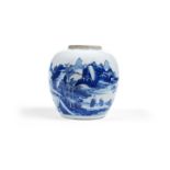 A large Chinese blue and white ginger jar