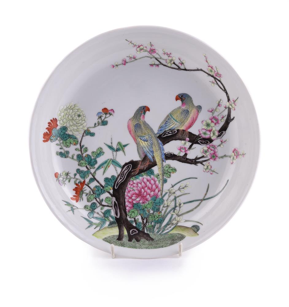 A Chinese famille rose plate