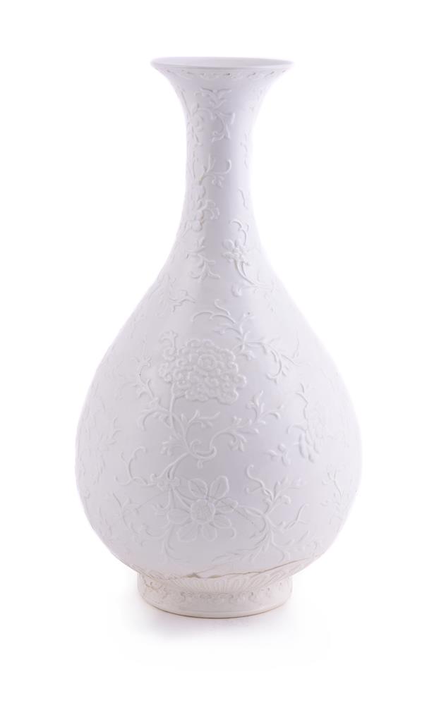 A rare Chinese white-glazed vase