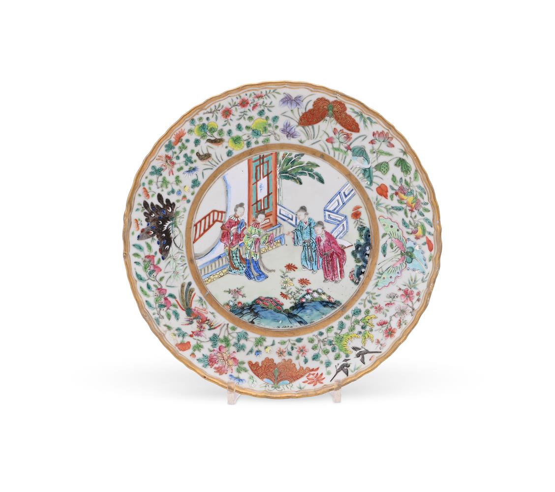 A Chinese Famille Rose plate