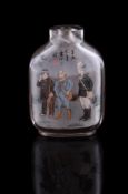 A Chinese inside-decorated 'European Subject' snuff bottle signed Ye Zhongsan