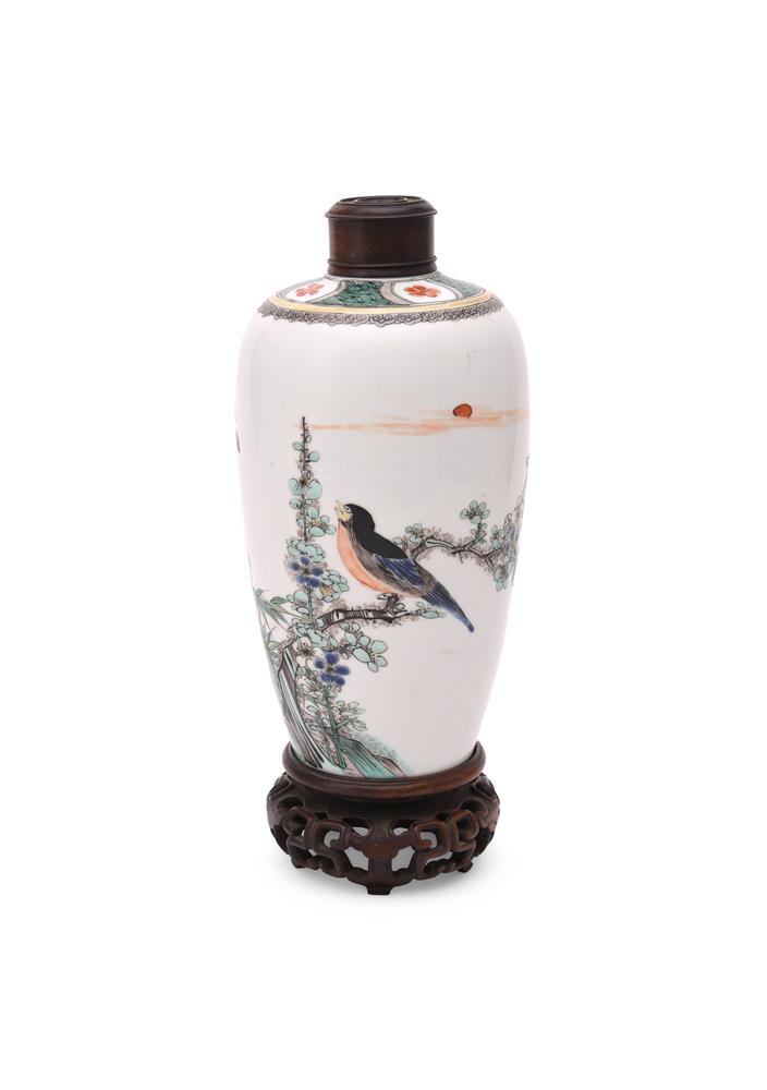 A Chinese famille verte vase