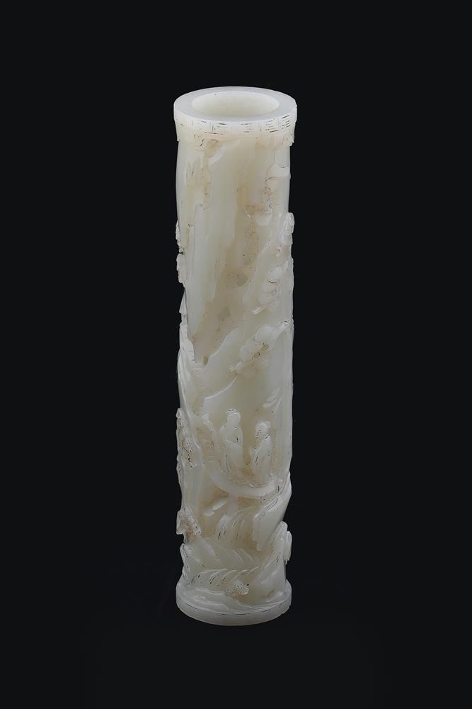 A Chinese white jade incense holder - Image 4 of 5