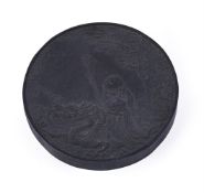 A Chinese circular ink cake