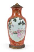 A Chinese famille rose 'Western Chamber' vase