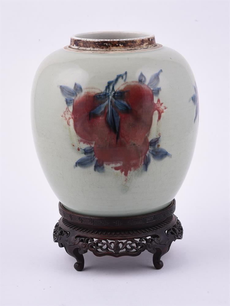 A Chinese underglaze blue and copper-red 'Three Abundances' ginger jar - Image 4 of 5