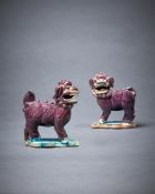 A pair of Chinese figures of Buddhist lions