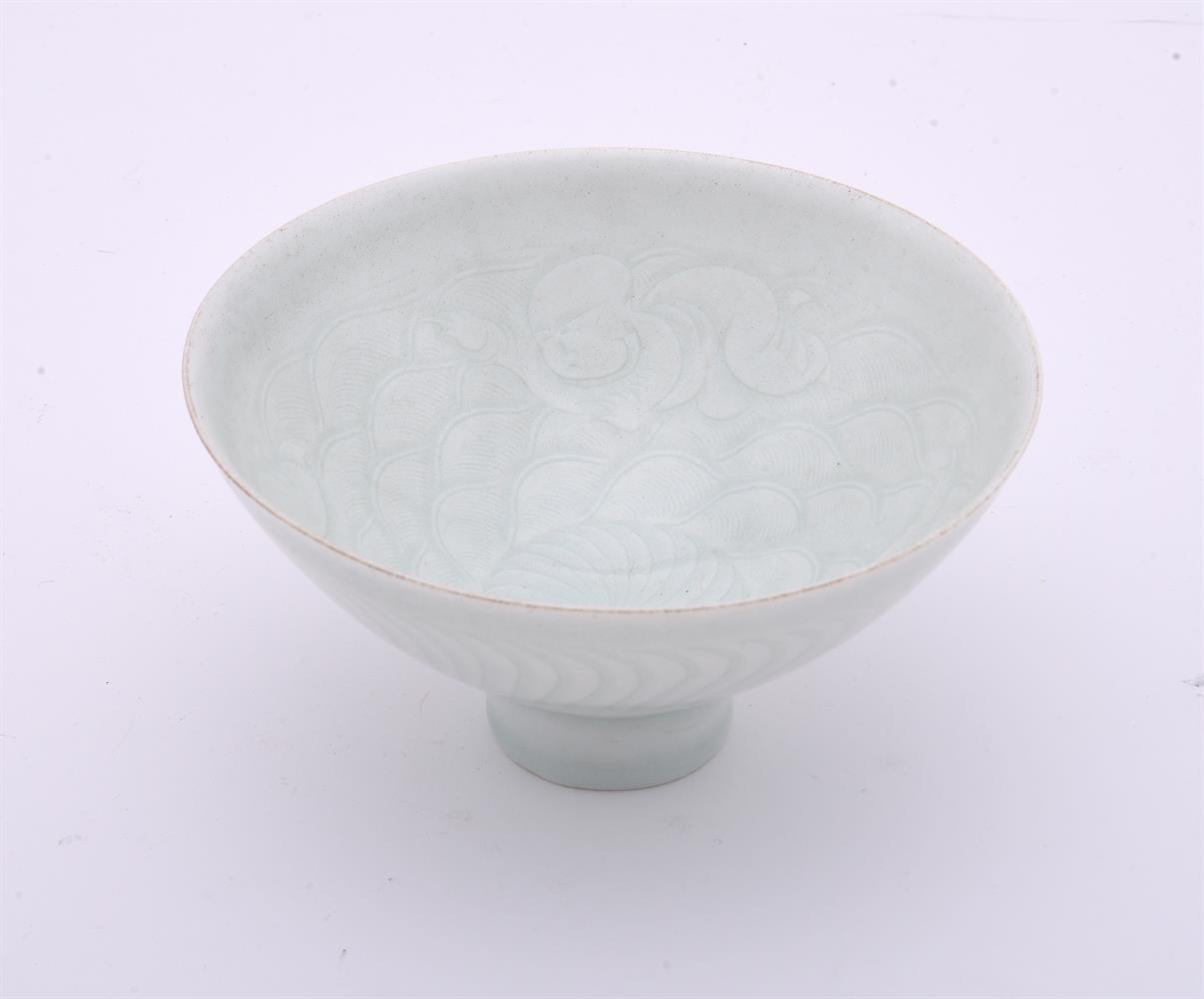 A Chinese qingbai glazed 'Boys' conical bowl - Image 3 of 4