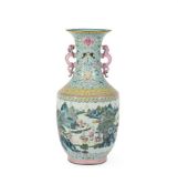 A large Chinese famille rose vase