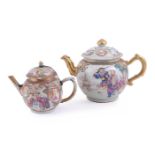 A large Chinese Export Famille Rose teapot