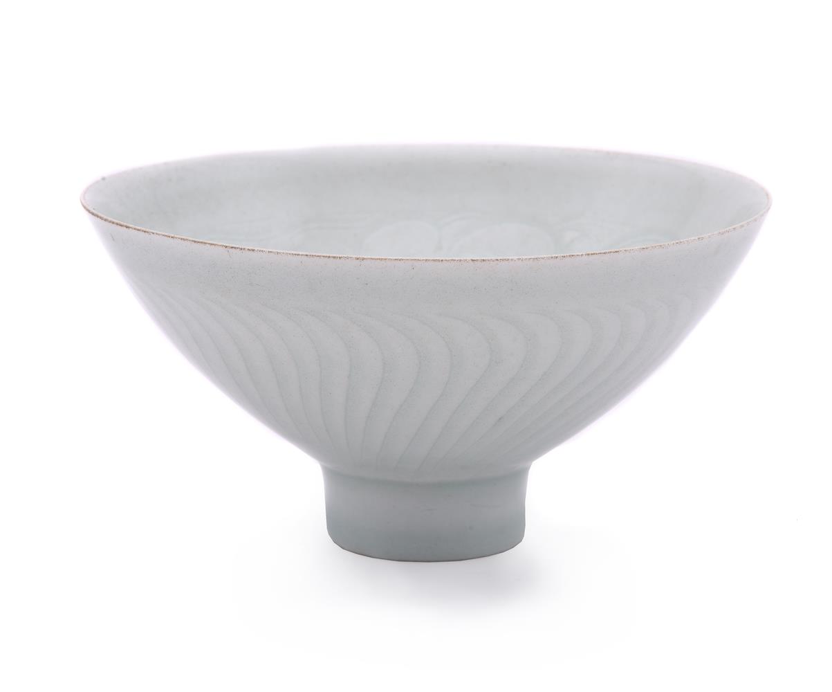 A Chinese qingbai glazed 'Boys' conical bowl