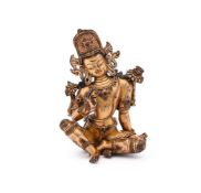 A Nepalese gilt bronze figure of Indra