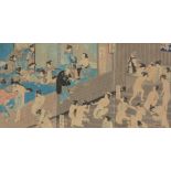 Utagawa Yoshkiiku (Japanese 1833-1904), Scenes in the Bath House signed 'Yoshichika'