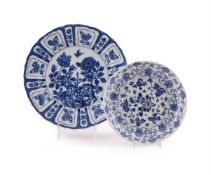 A Chinese blue and white dish