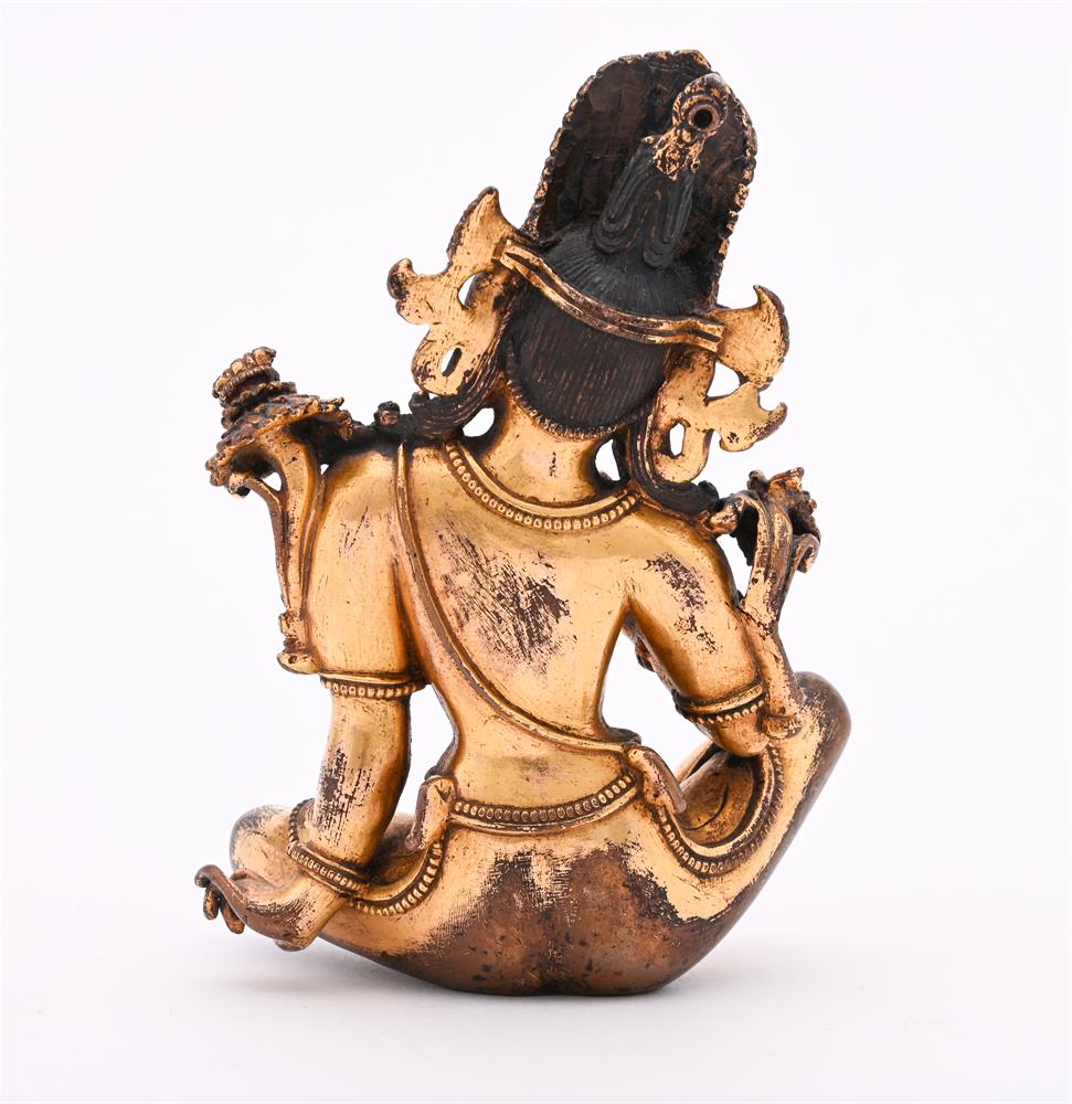 A Nepalese gilt bronze figure of Indra - Bild 4 aus 5