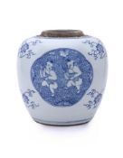 A Chinese blue and white 'Boys' ginger jar